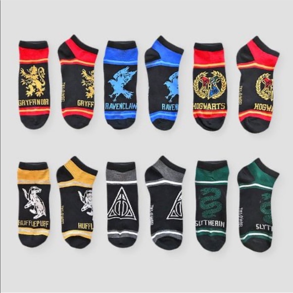 Harry Potter Kid Socks S//M 6 Pairs Of Shoe Size 9-3